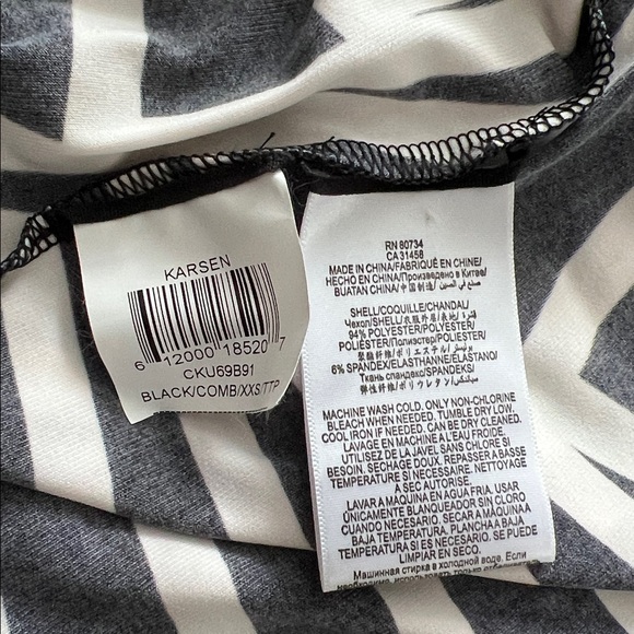 NWT BCBGMaxAzria “Karsen” Black & White Geometric Halter Maxi Dress – Size XXS - Picture 11 of 11